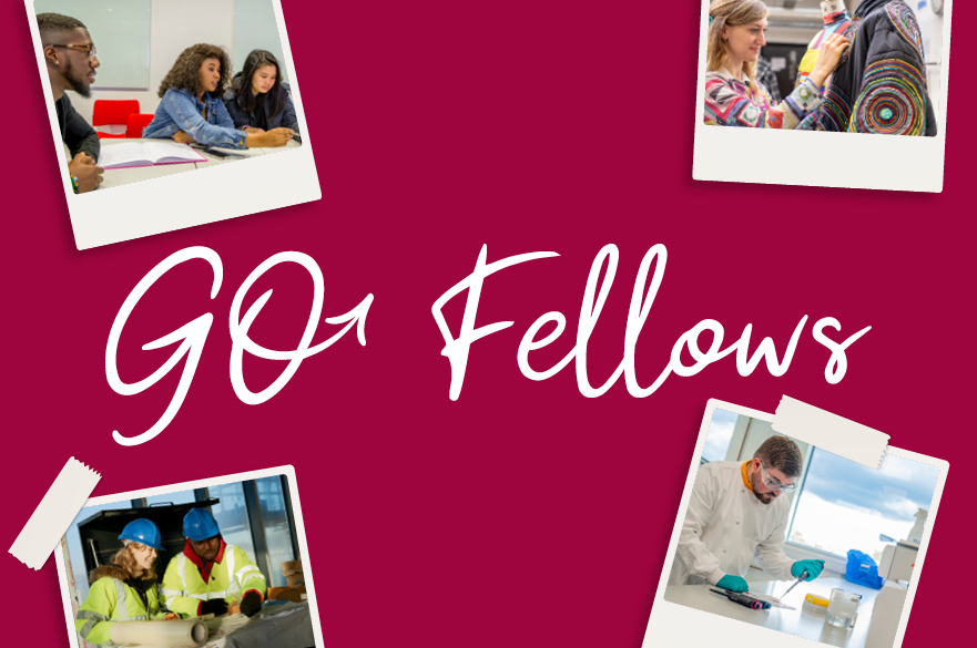 Go Fellows with images of students and fellows carrying out activities