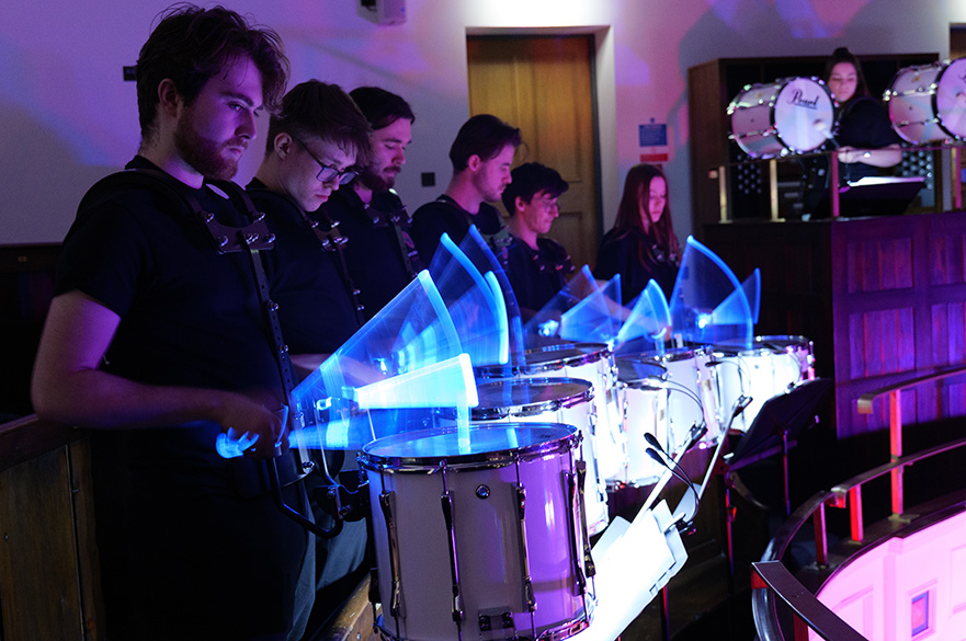 The NTU Concert band performing at the heroes and villians concert.