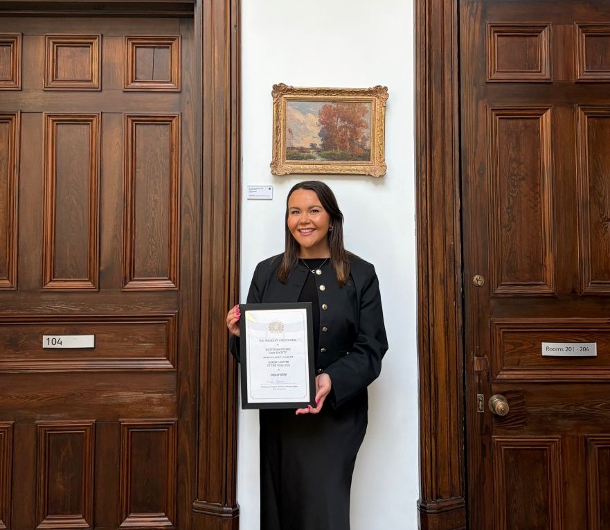 Molly Reek winning Junior Lawyer of the Year