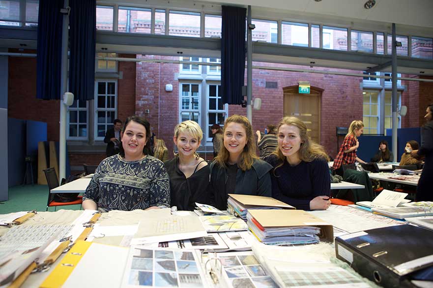 Some of the project winners with their designs