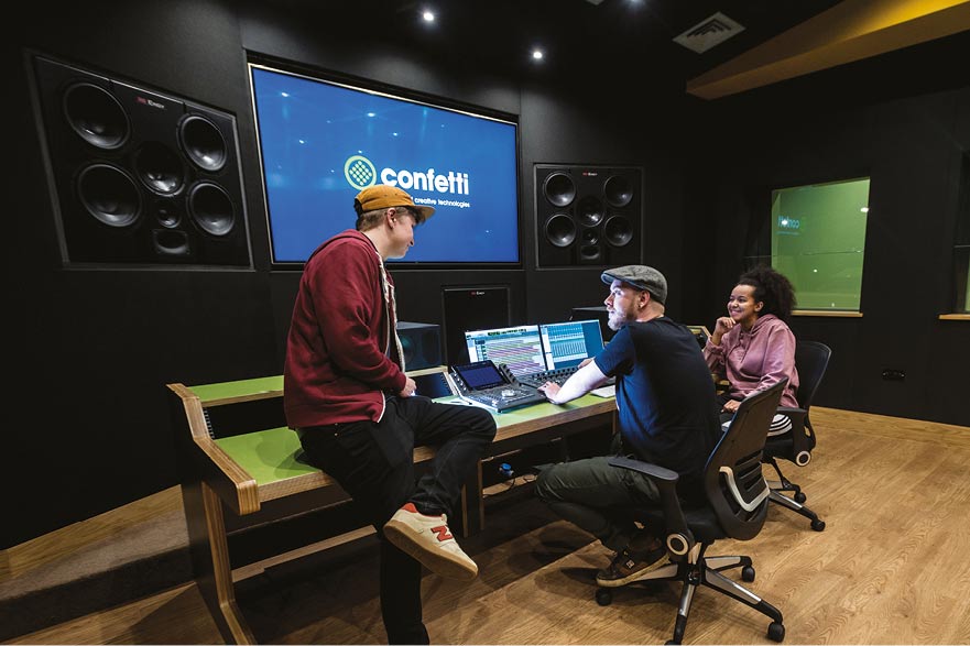 students working in Studio 2 of Metronome