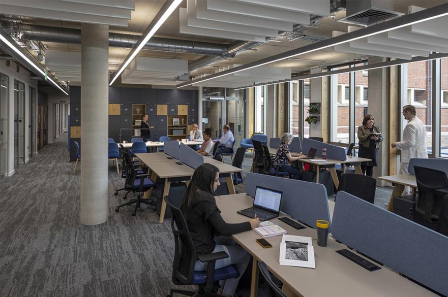 A busy workspace in the Dryden Enterprise Centre (DEC).