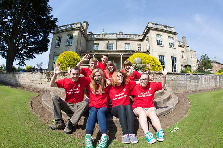Student ambassadors at an open day at NTU's Brackenhurst campus