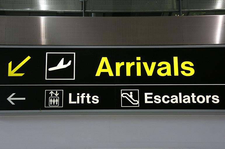 Airport arrivals