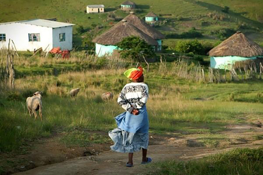 Image of a rural landscape, titled Mpondoland