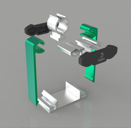 A design for  Fishing Tackle Holder made from aluminium.