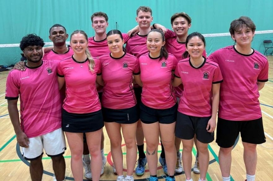 badminton club in their NTU kit