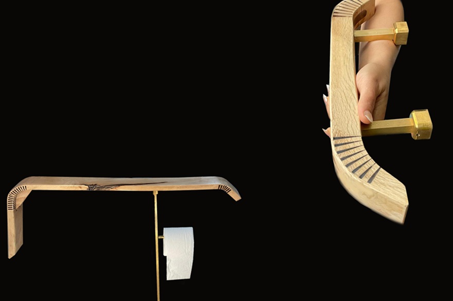 A designer's concept of a bathroom handle