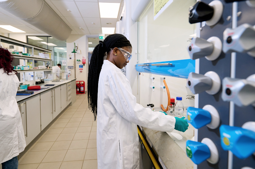 Image of student in lab