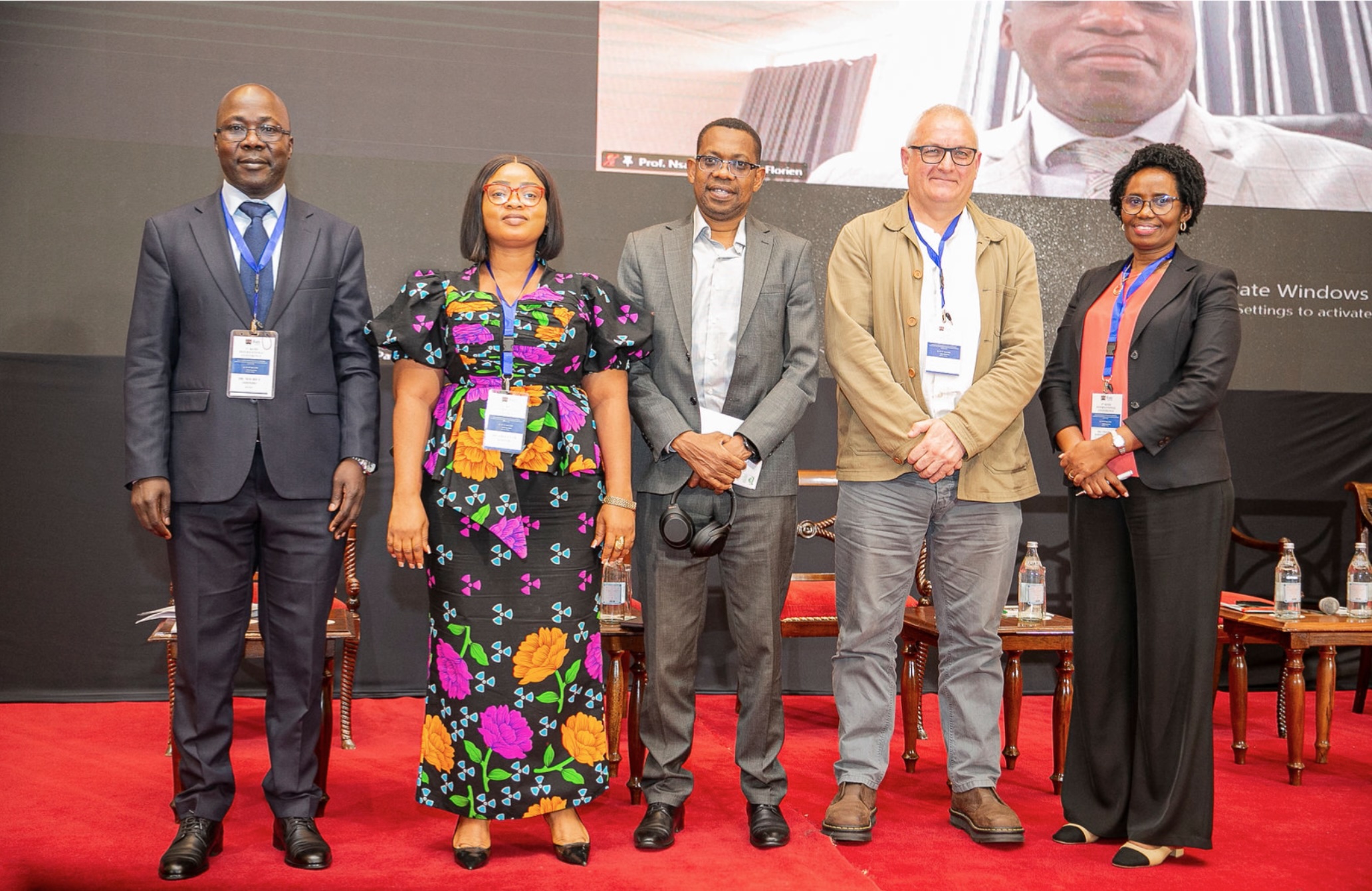 Prof Philip Wood with panel speakers at the KEMI event
