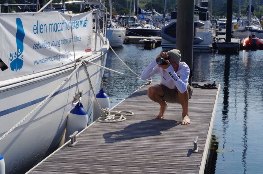 Tom capturing the Round Britain 2017 yacht.