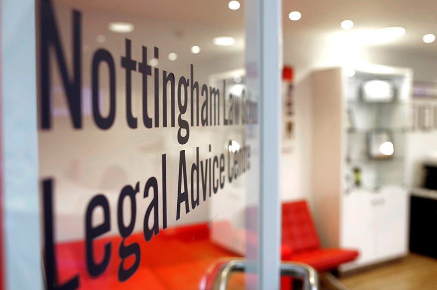 Open door to the Legal Advice Centre