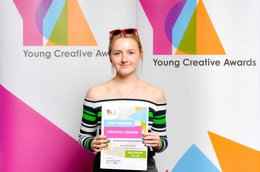 Jessica Forgie at the Young Creative Awards