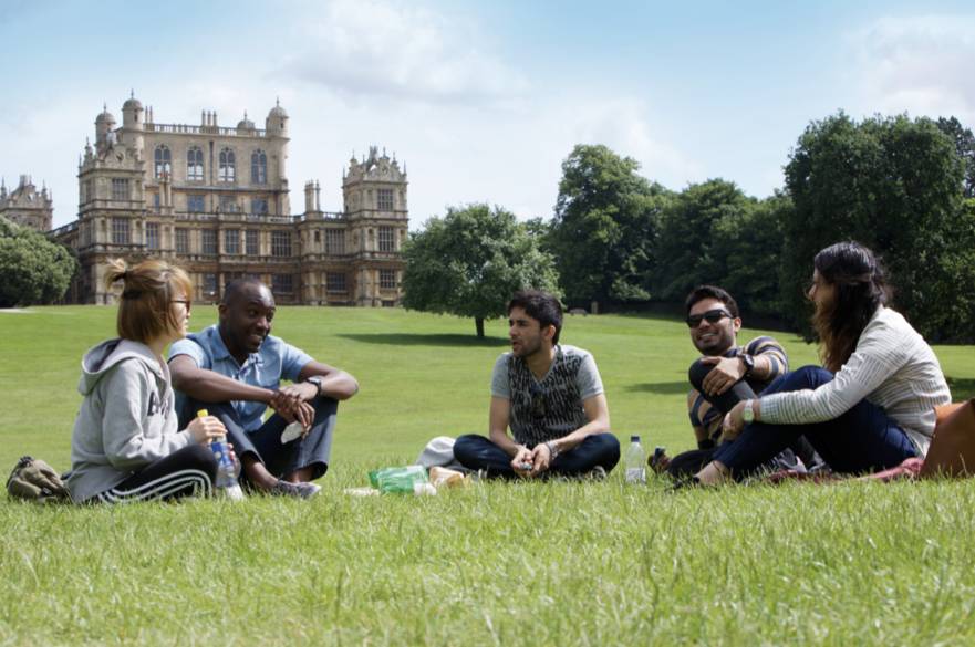 Students at Woolaton park