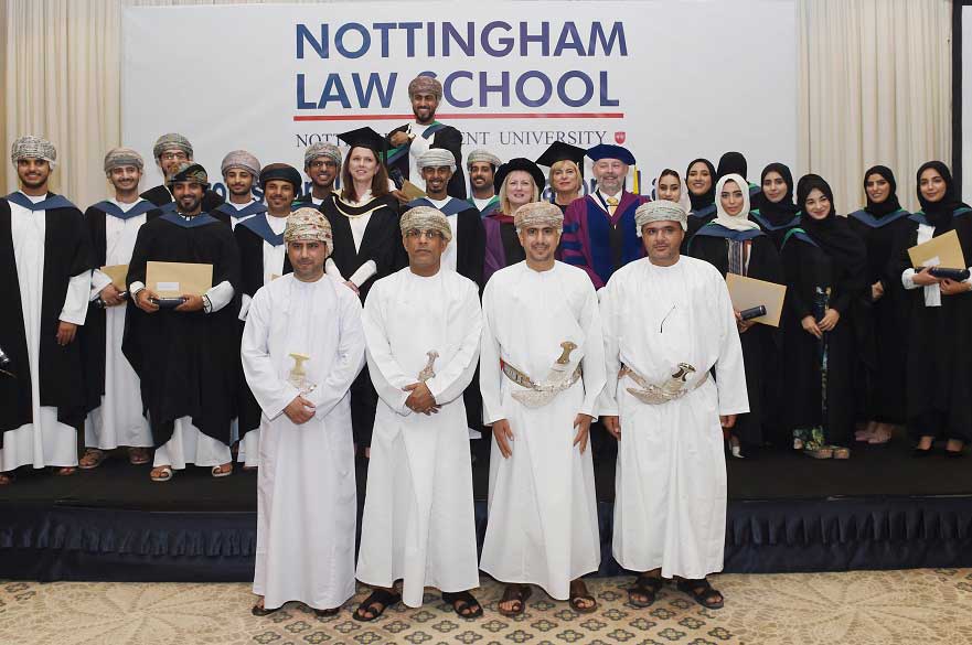 Graduates with Nottingham Law School and Ministry of Justice representatives