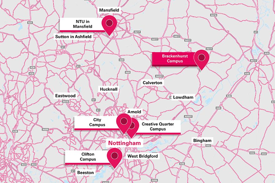 Brackenhurst Campus location map