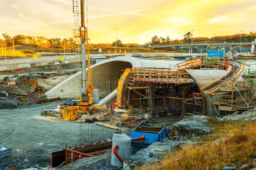 Tunnel under construction
