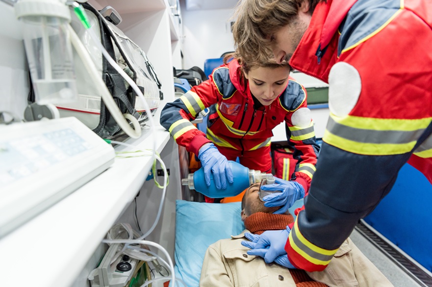 An image of paramedics at work