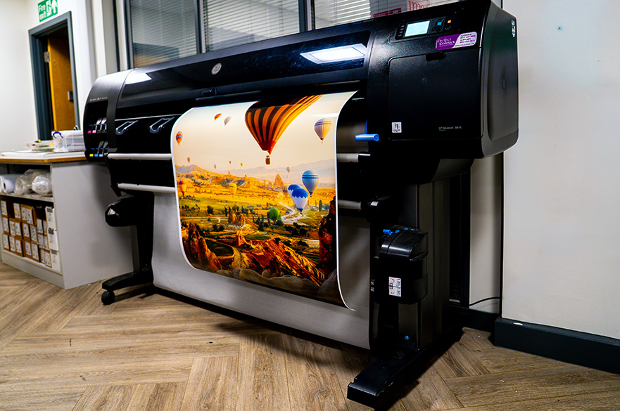 An example of large format printing in colour