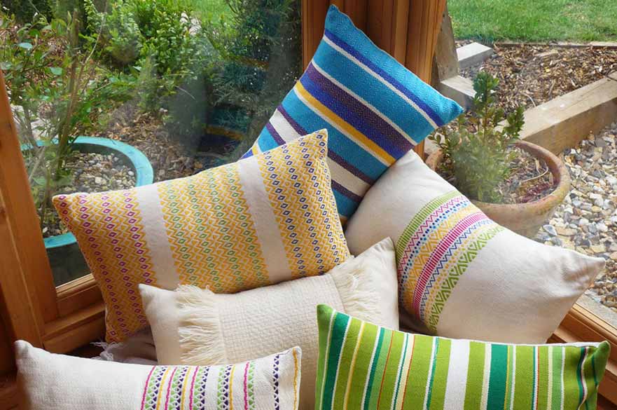 Cushions designed by Hannah Dore