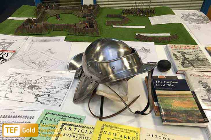 English civil war memorabilia on a table