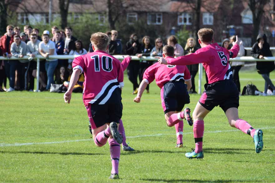 Jack Duffy celebrating a goal