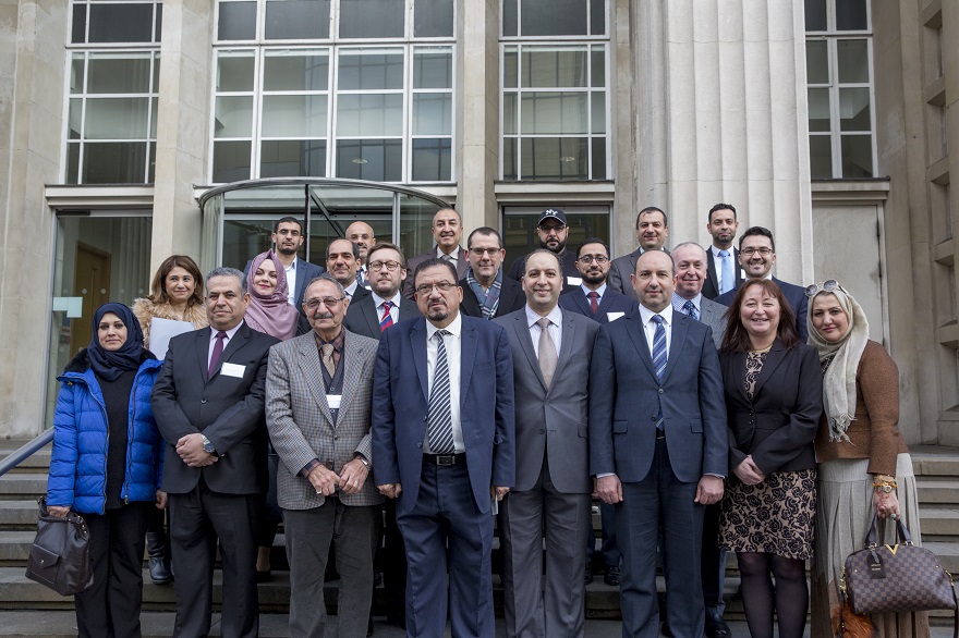 Attendees of the seminar alongside Acting Dean of the School of Architecture Design and the Built Environment Andrew Knight and Senior Pro Vice-Chancellor (Research)  Professor Yvonne Barnett 