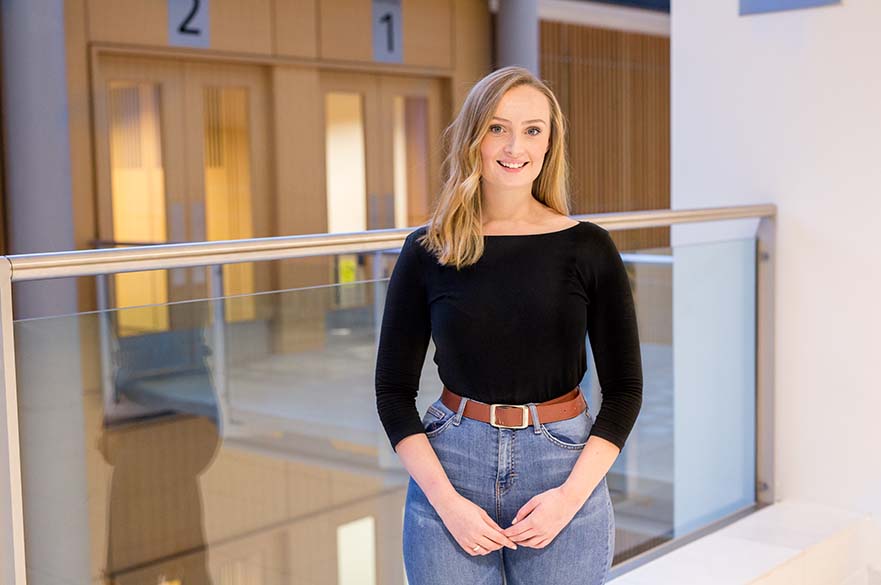 Bella pictured at Nottingham Trent University