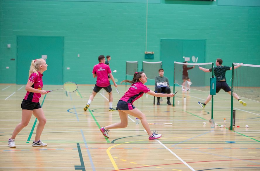 NTU Women's Badminton in action