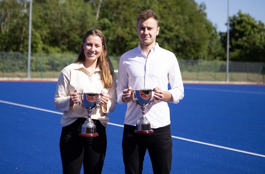 NTU Hockey duo Bridget and Alex with awards