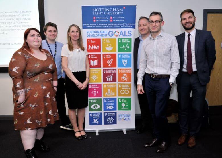 SDG banner & attendees