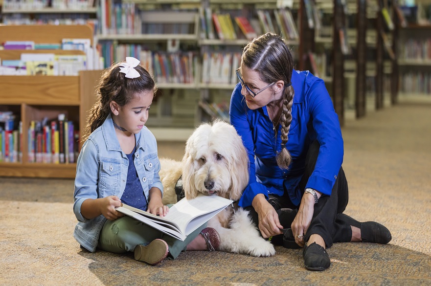 Dog and child