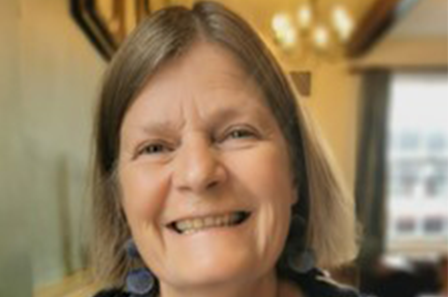 A photo of a woman smiling