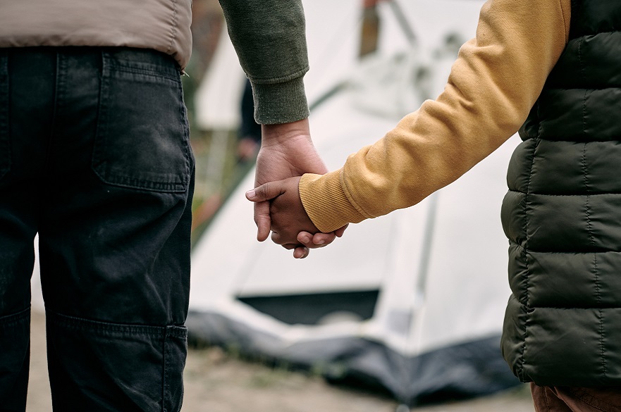 People holding hands