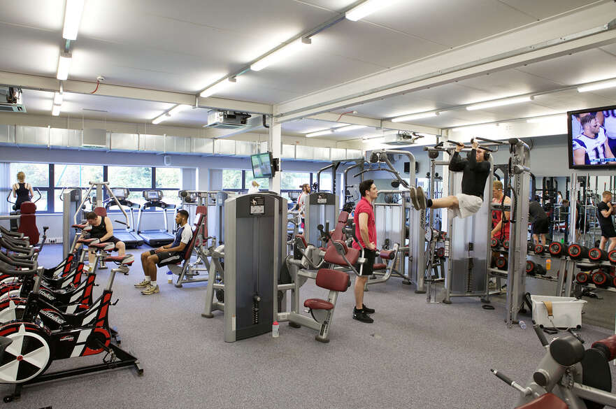 students hitting the gym in NTU Clifton Campus