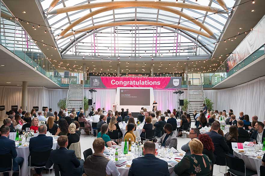 Tables at the Apprenticeship awards 2025 at NTU