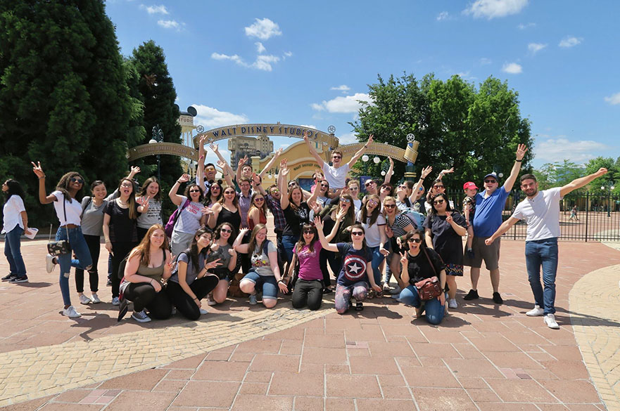 Students in the Concert Band at Disneyland