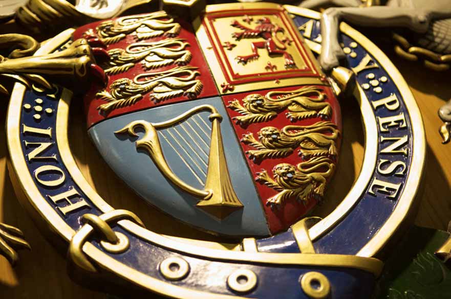 Crest from courtroom