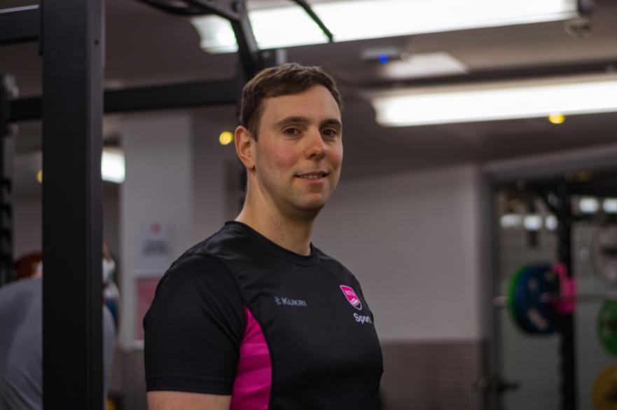 A Picture of NTU Sport fitness instructor, Paul Taylor, smiling in the gym