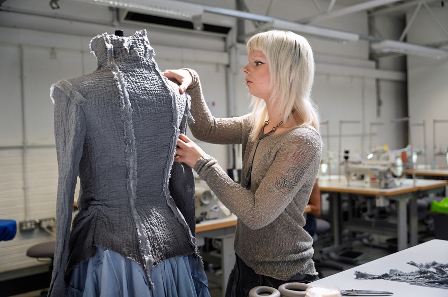A fashion design student
