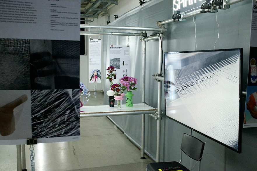 NTU students at Interdependence exhibition