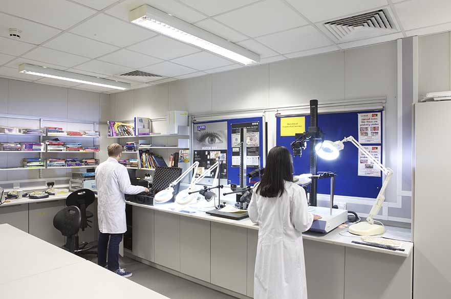 Students in document lab