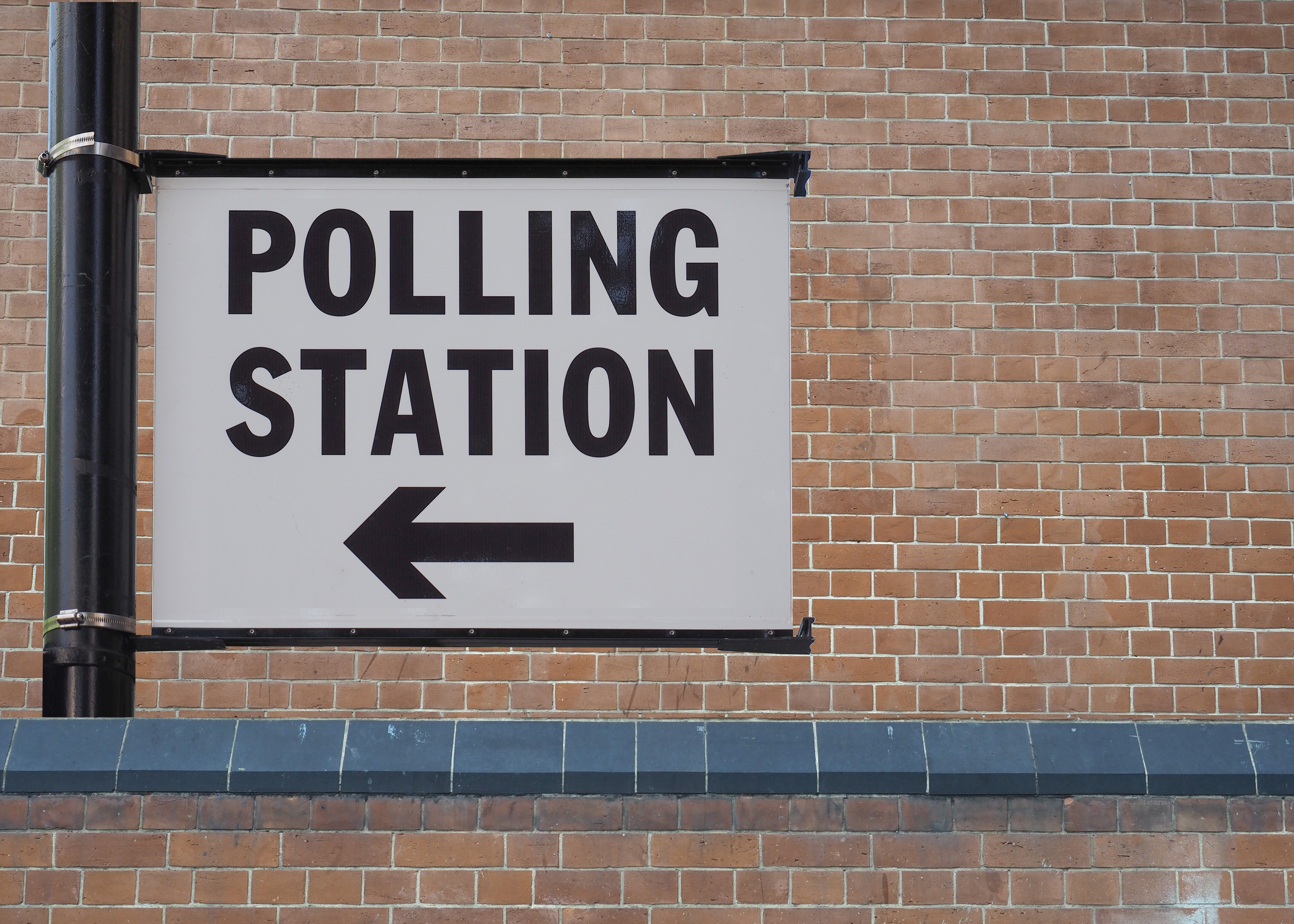 An image of a polling station