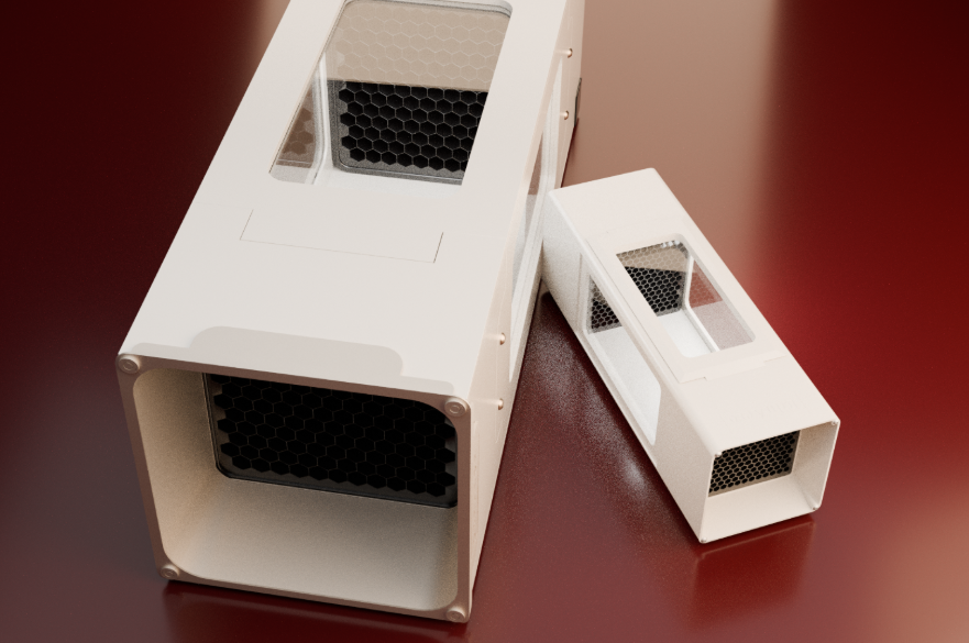 A larger and smaller version of a self-assembly educational aerodynamics kit.