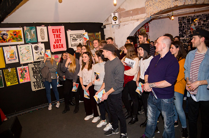 The auction in full swing at Rough Trade Nottingham 