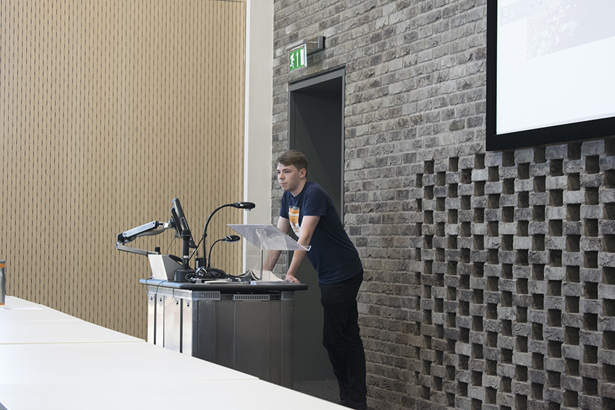 Ryan Marshall Presenting at the English Student Symposium