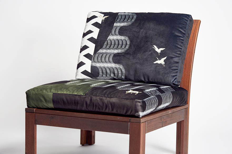 Upholstered armchair by Yingqian Wang