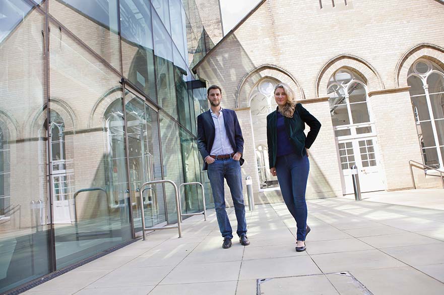 Students outside Newton