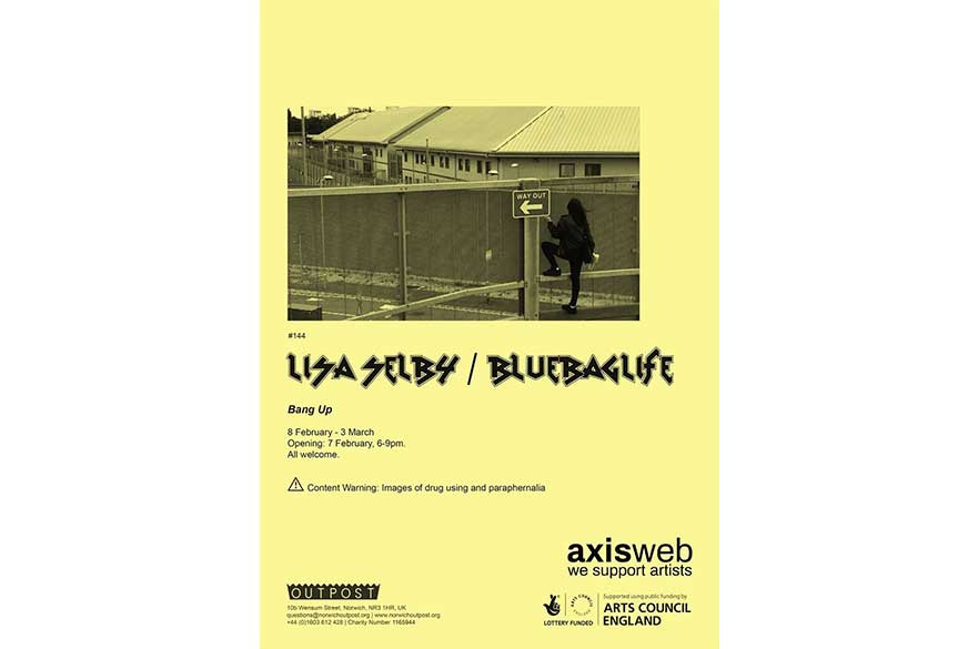 Lisa Selby/bluebaglife exhibition poster 