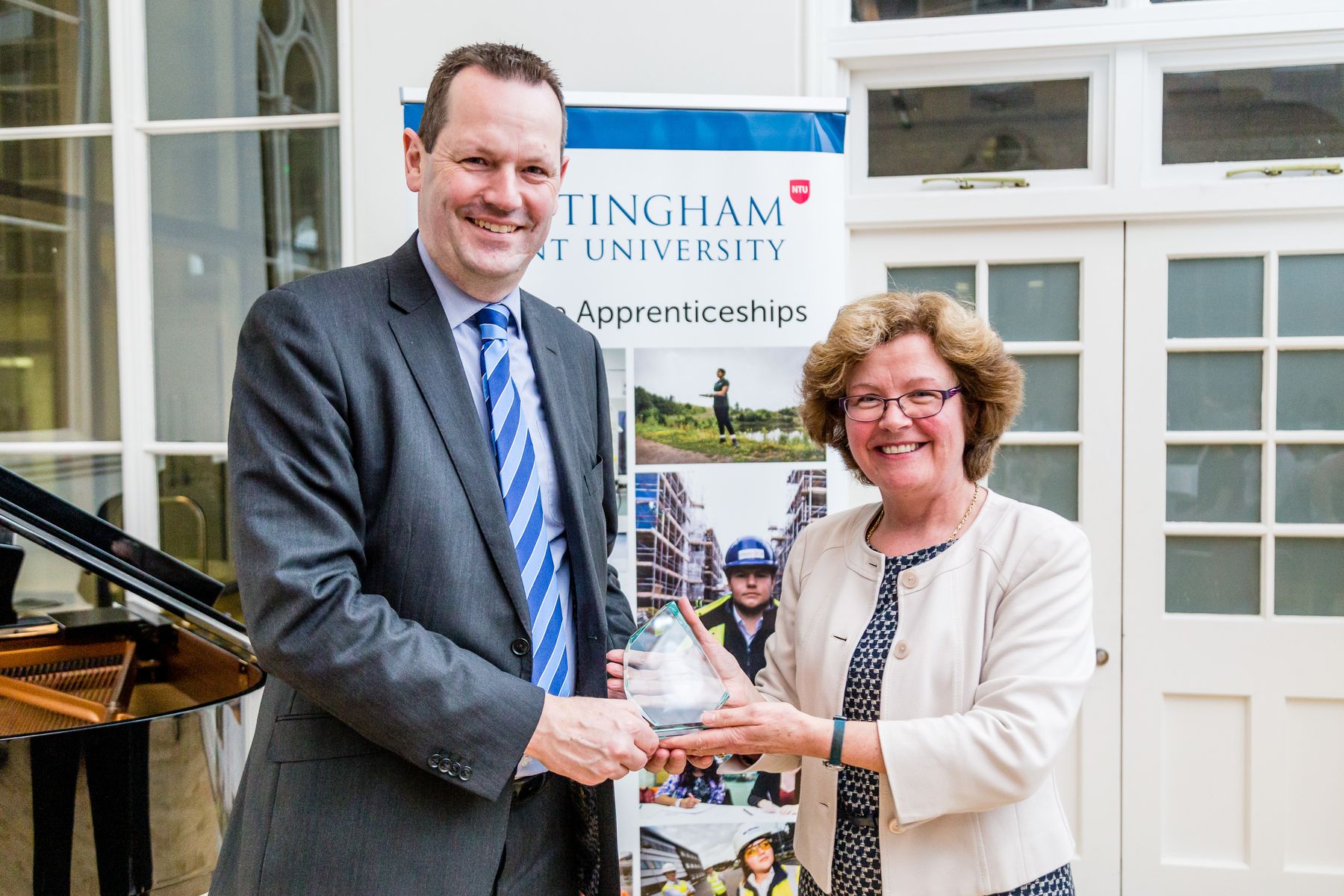 Gleeds accepting the award for large apprenticeship employer of the year